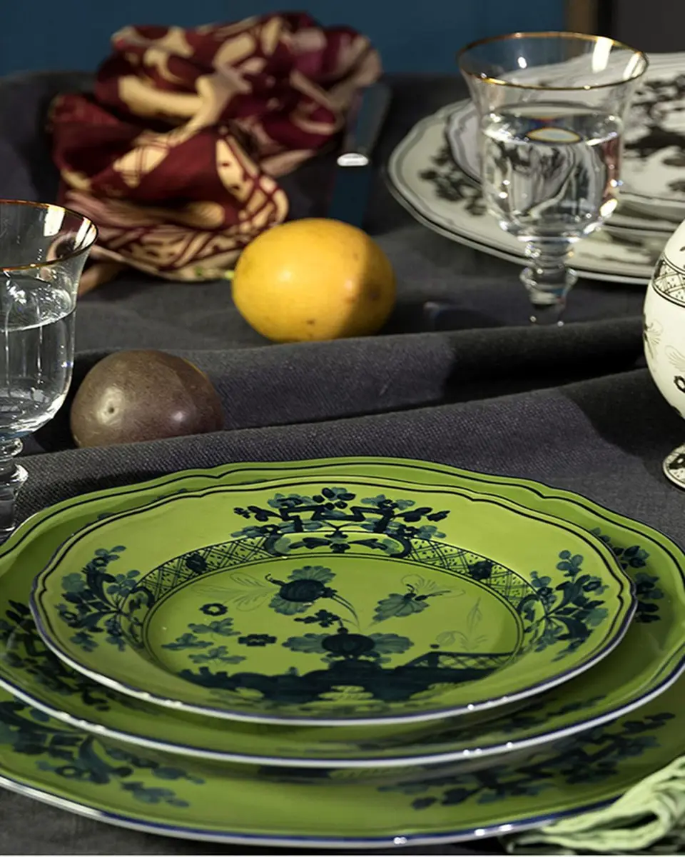 GINORI 1735 Oriente Italiano Soup Plate, Malachite | Thumbnail 3