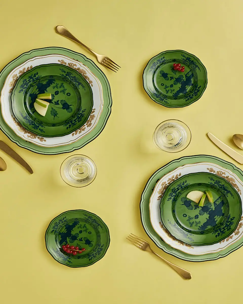 GINORI 1735 Oriente Italiano Soup Plate, Malachite | Thumbnail 4
