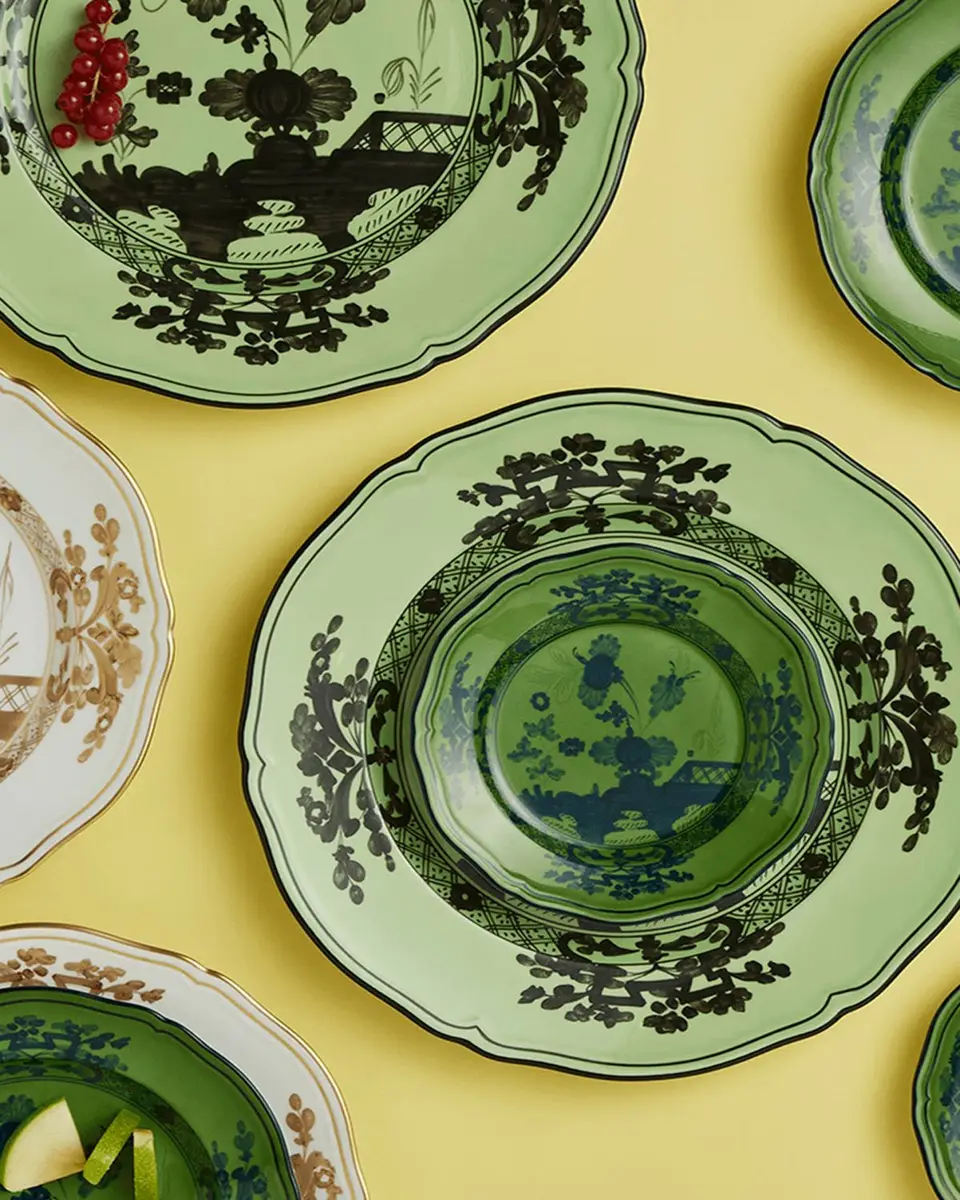 GINORI 1735 Oriente Italiano Soup Plate, Malachite | Thumbnail 5
