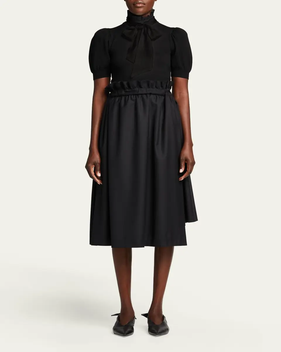 Alice + Olivia Chase Puff-Sleeve Ruffle-Neck Sweater | Thumbnail 2 Alice + Olivia Chase Puff-Sleeve Ruffle-Neck Sweater | Thumbnail 2