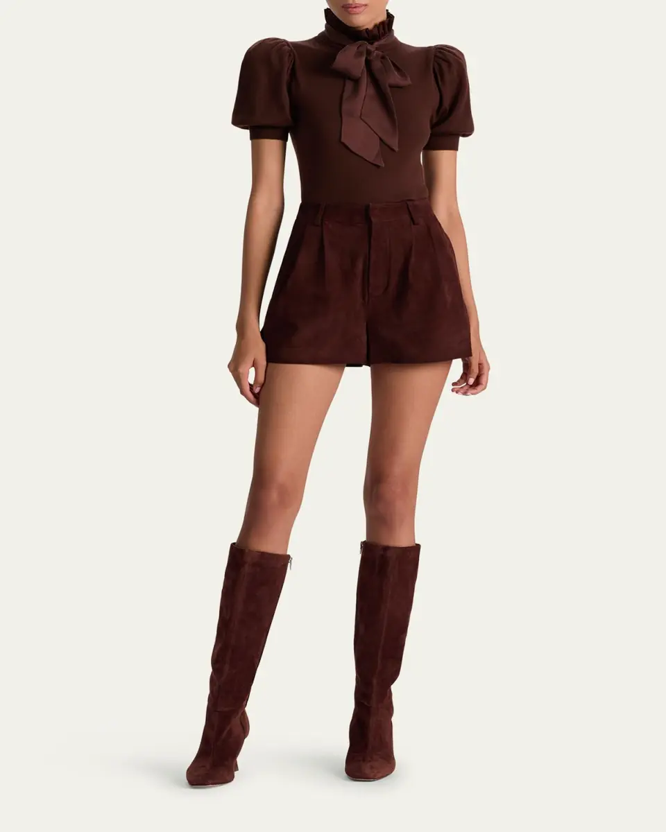 Alice + Olivia Chase Puff-Sleeve Ruffle-Neck Sweater | Thumbnail 6 Alice + Olivia Chase Puff-Sleeve Ruffle-Neck Sweater | Thumbnail 6