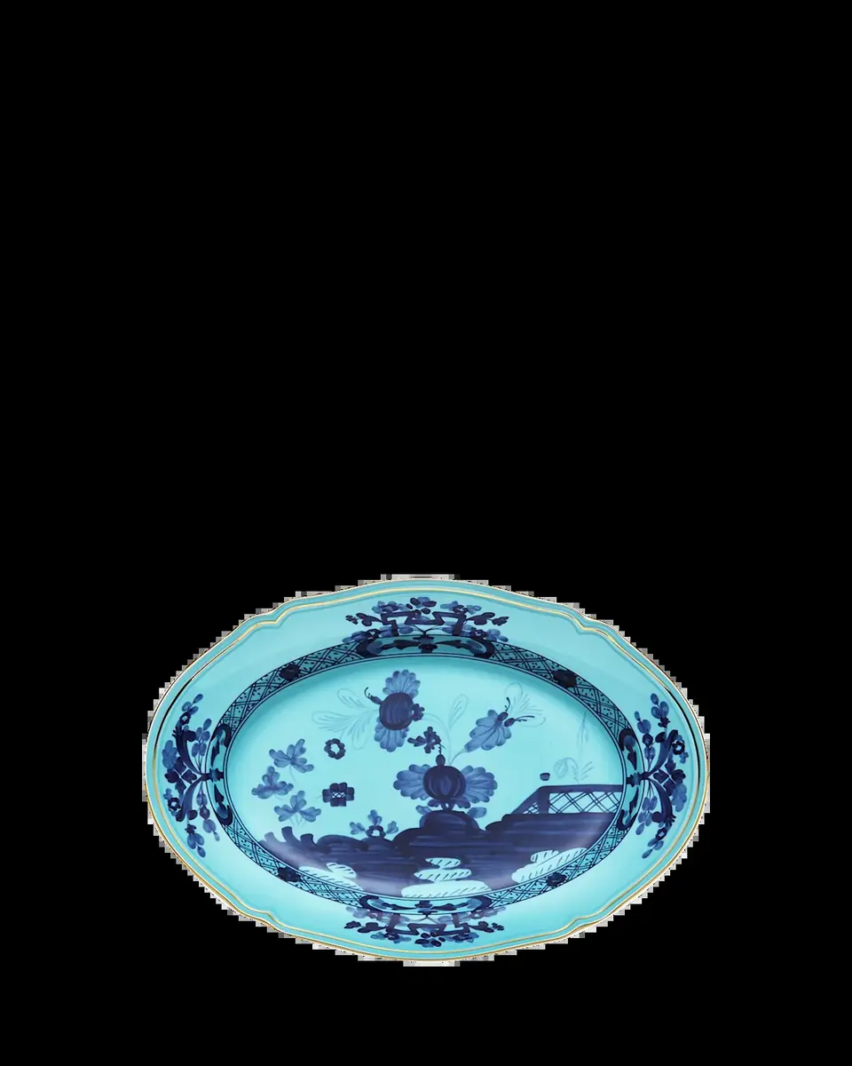 GINORI 1735 Oriente Italiano Oval Platter, Iris | Thumbnail 2