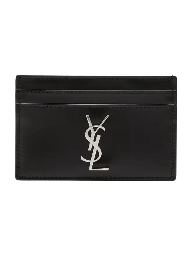 Men's YSL Monogram Leather Card Case Men's YSL Monogram Leather Card Case