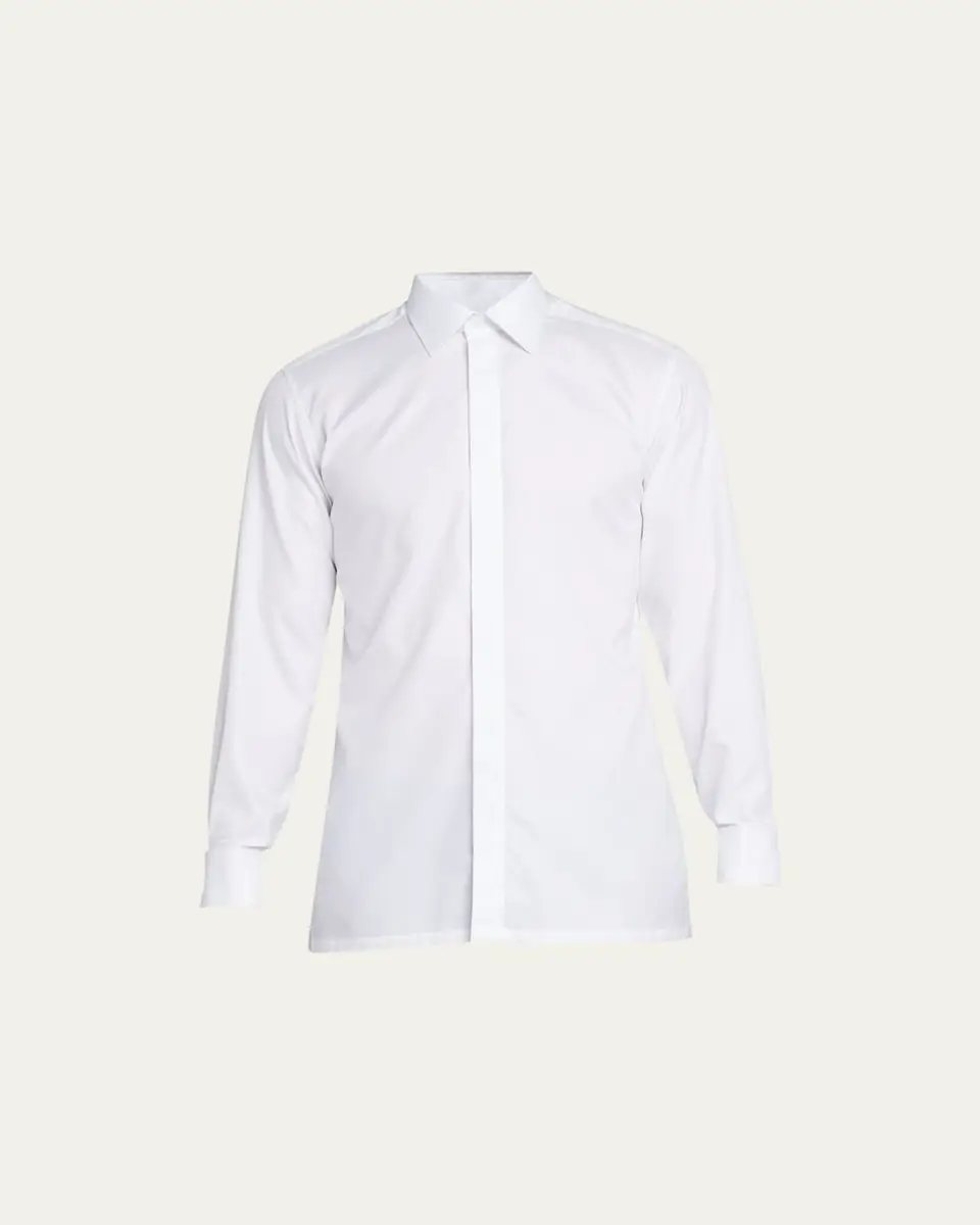 Charvet Men's Slim Fit Covered Placket Dress Shirt | Thumbnail 7
