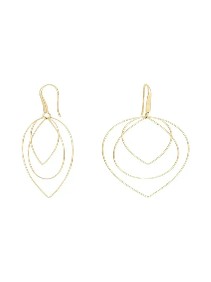 Three Tiered Drop Earrings