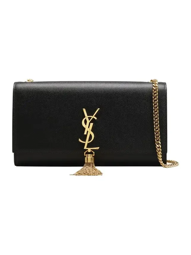 Kate Medium Tassel YSL Wallet on Chain in Grained Leather