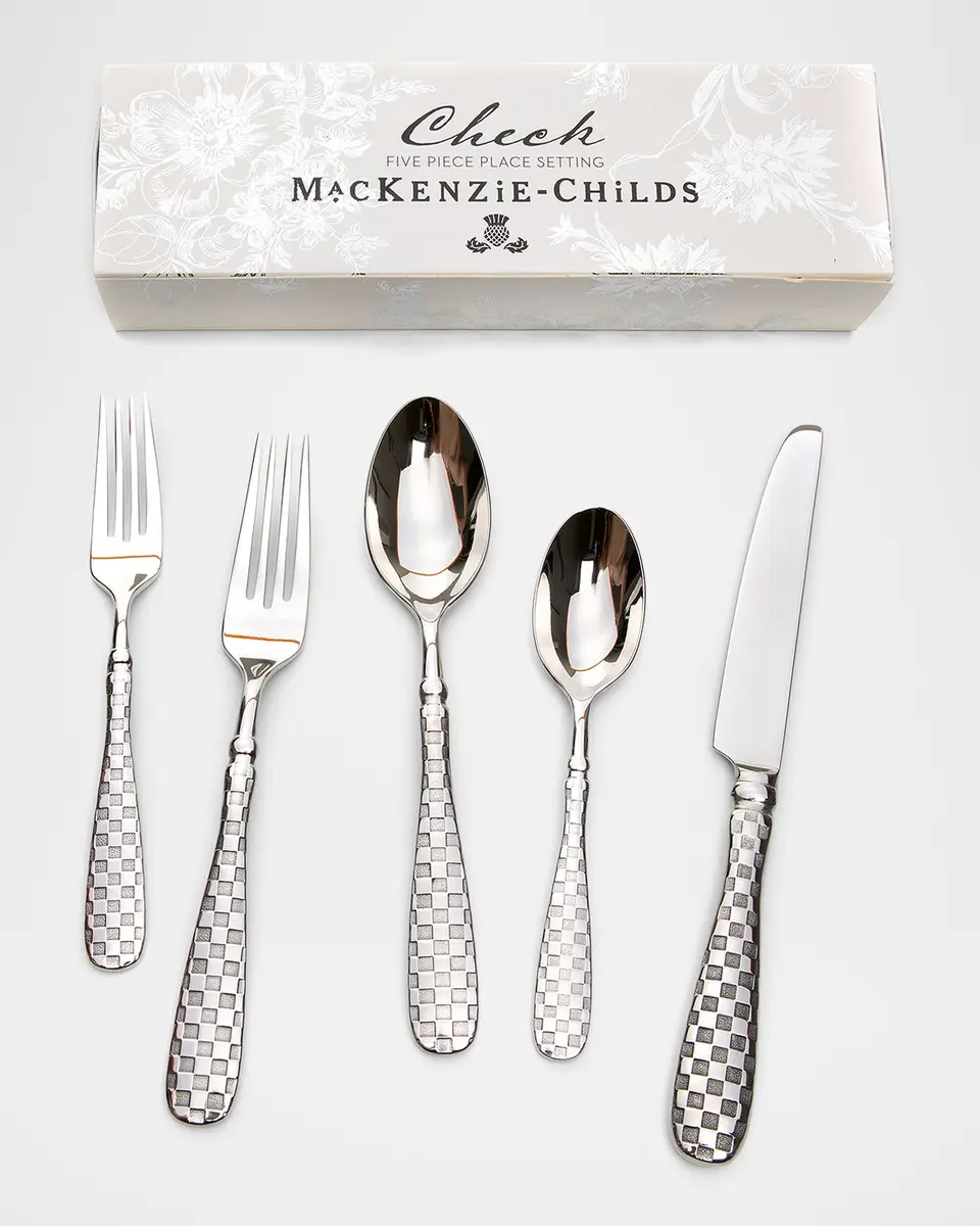 MacKenzie-Childs 5-Piece Check Flatware Place Setting | Thumbnail 7 MacKenzie-Childs 5-Piece Check Flatware Place Setting | Thumbnail 7