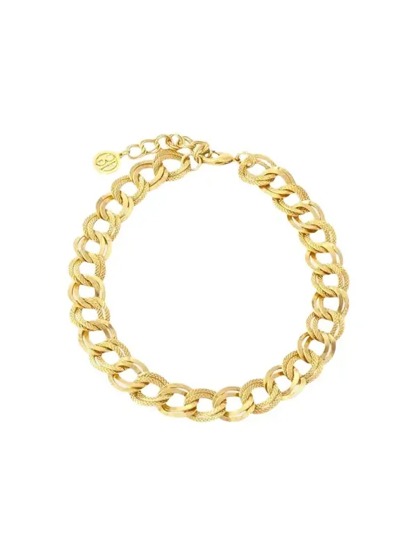 Gold Textured Link Chain Necklace Gold Textured Link Chain Necklace