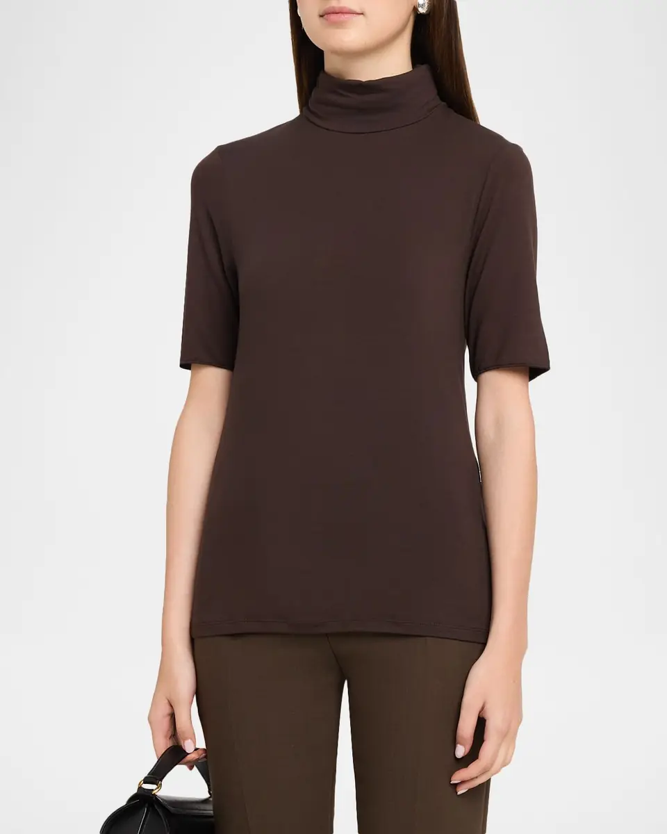 Majestic Filatures Soft Touch Elbow-Sleeve Turtleneck | Thumbnail 16 Majestic Filatures Soft Touch Elbow-Sleeve Turtleneck | Thumbnail 16