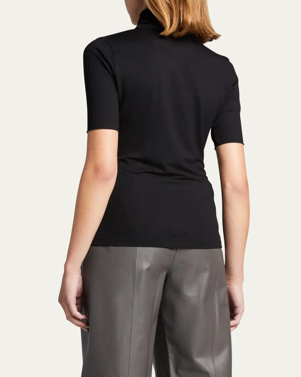 Majestic Filatures Soft Touch Elbow-Sleeve Turtleneck | Thumbnail 3 Majestic Filatures Soft Touch Elbow-Sleeve Turtleneck | Thumbnail 3