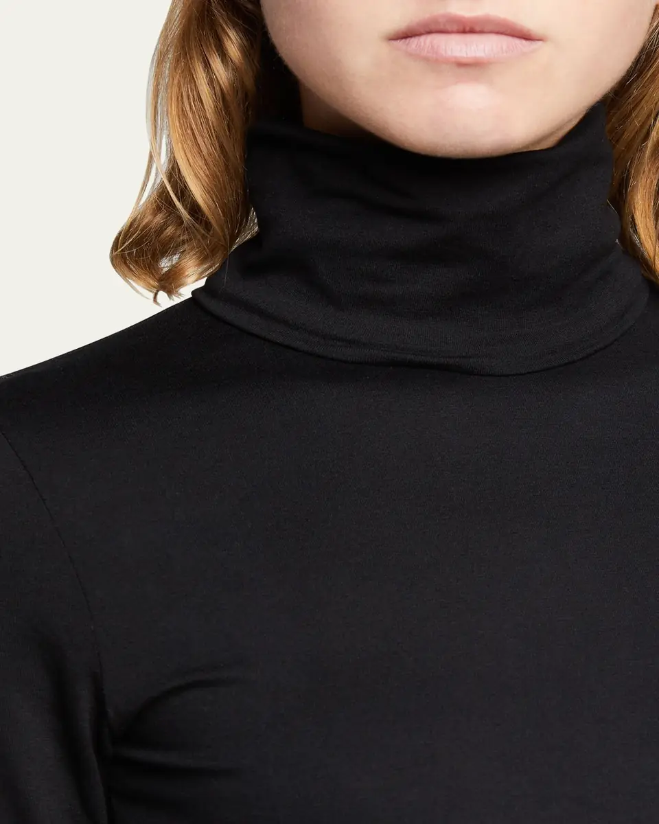 Majestic Filatures Soft Touch Elbow-Sleeve Turtleneck | Thumbnail 5 Majestic Filatures Soft Touch Elbow-Sleeve Turtleneck | Thumbnail 5