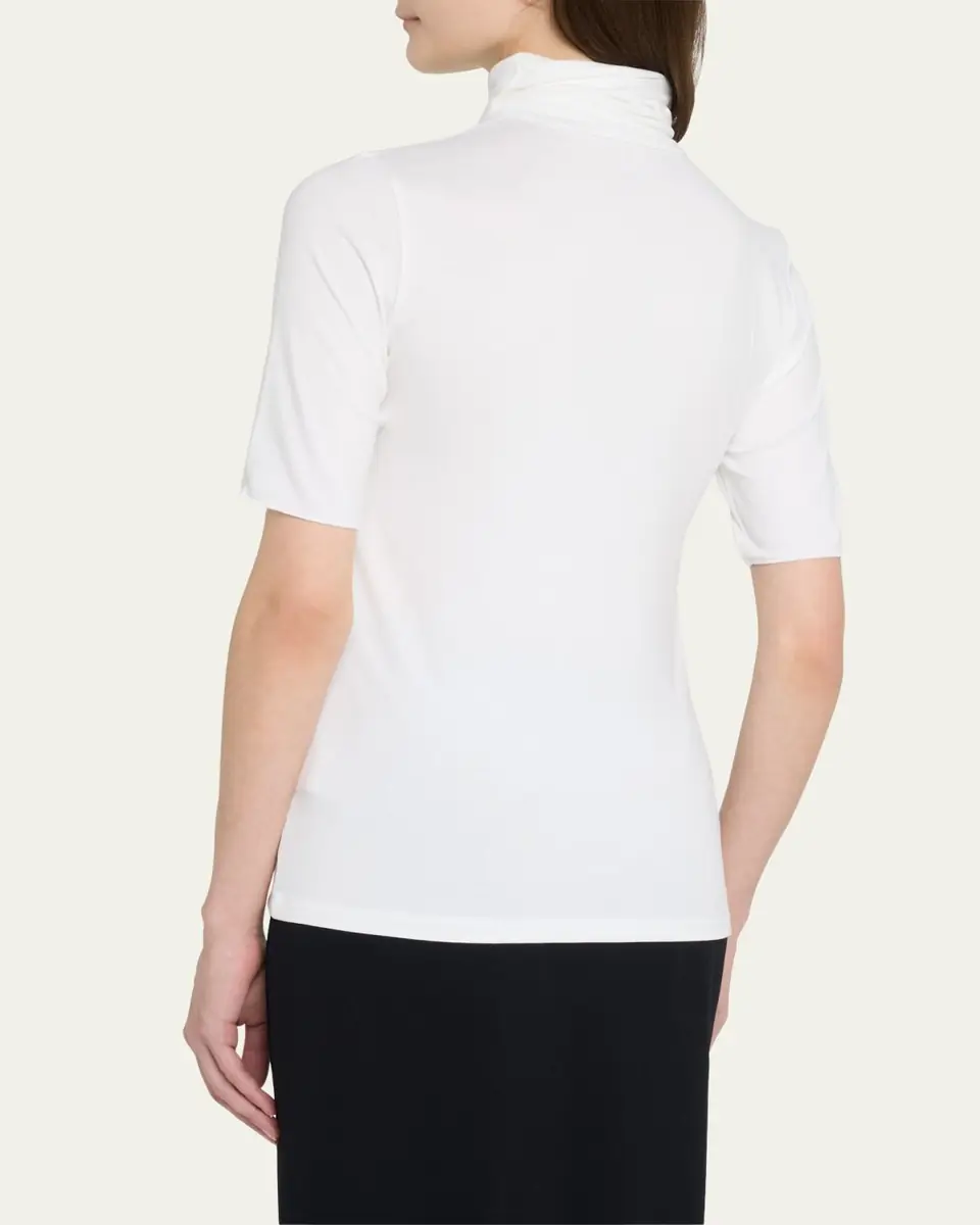 Majestic Filatures Soft Touch Elbow-Sleeve Turtleneck | Thumbnail 7 Majestic Filatures Soft Touch Elbow-Sleeve Turtleneck | Thumbnail 7