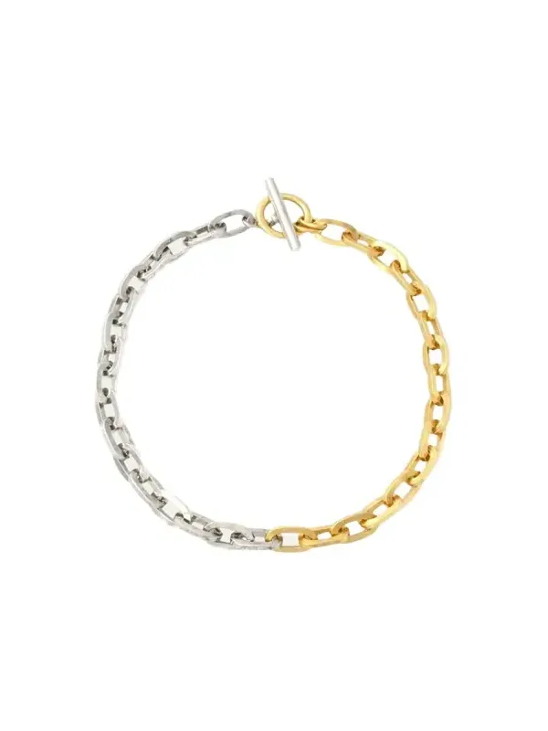 Two-Tone Link Necklace, 18"L