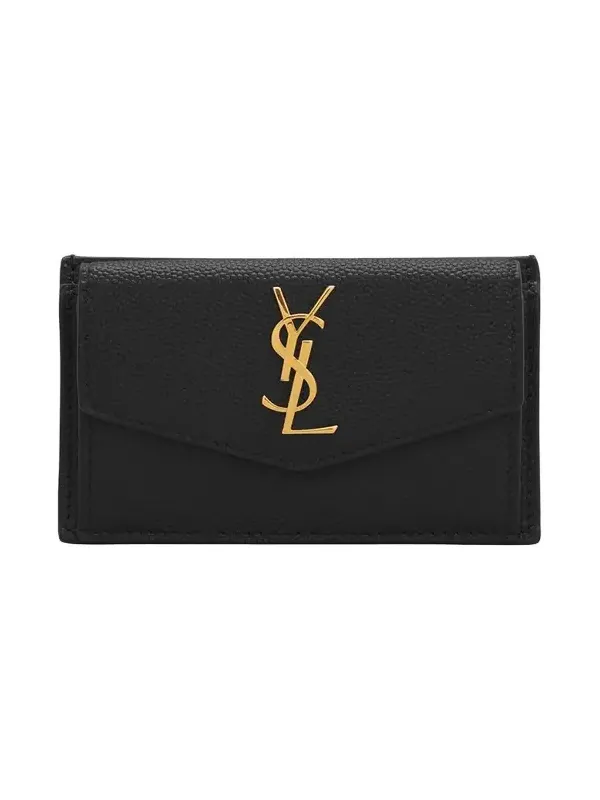 YSL Monogram Flap Card Case in Grained Leather YSL Monogram Flap Card Case in Grained Leather