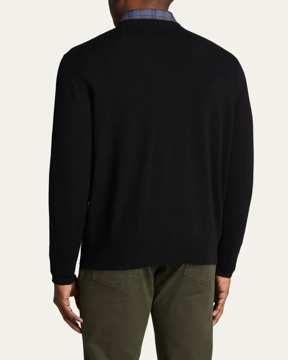 Bergdorf Goodman Men's Solid Cashmere Crewneck Sweater | Thumbnail 12