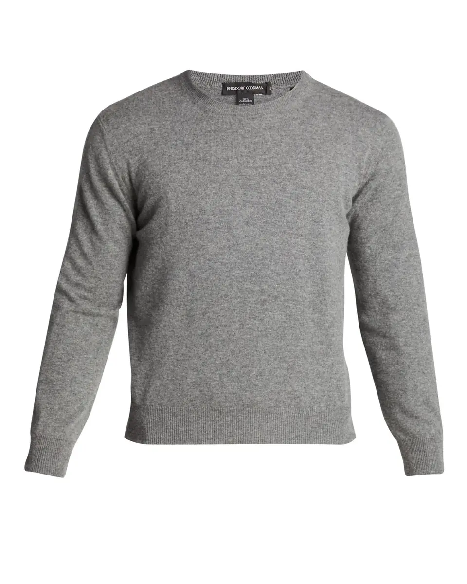 Bergdorf Goodman Men's Solid Cashmere Crewneck Sweater | Thumbnail 5
