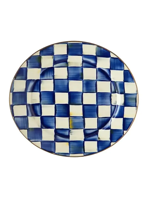 MacKenzie-Childs Royal Check Charger Plate