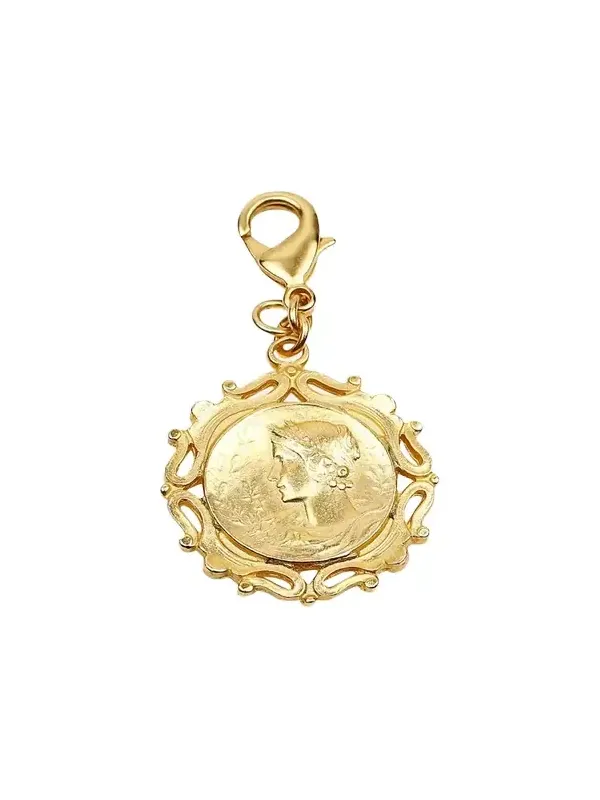 Roman Coin Chain Locket Charm