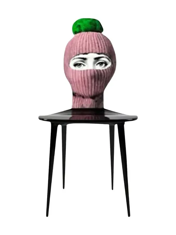 FORNASETTI Chair Lux Gstaad Pink/Green Pompom