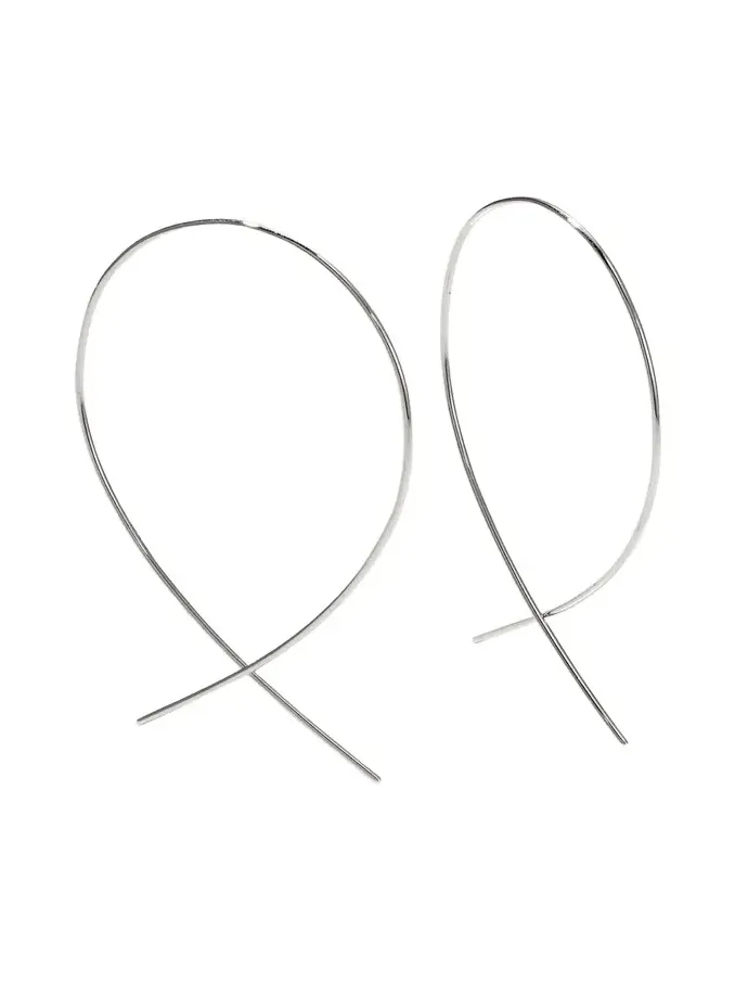 14K Gold Small Upside Down Hoop Earrings 14K Gold Small Upside Down Hoop Earrings
