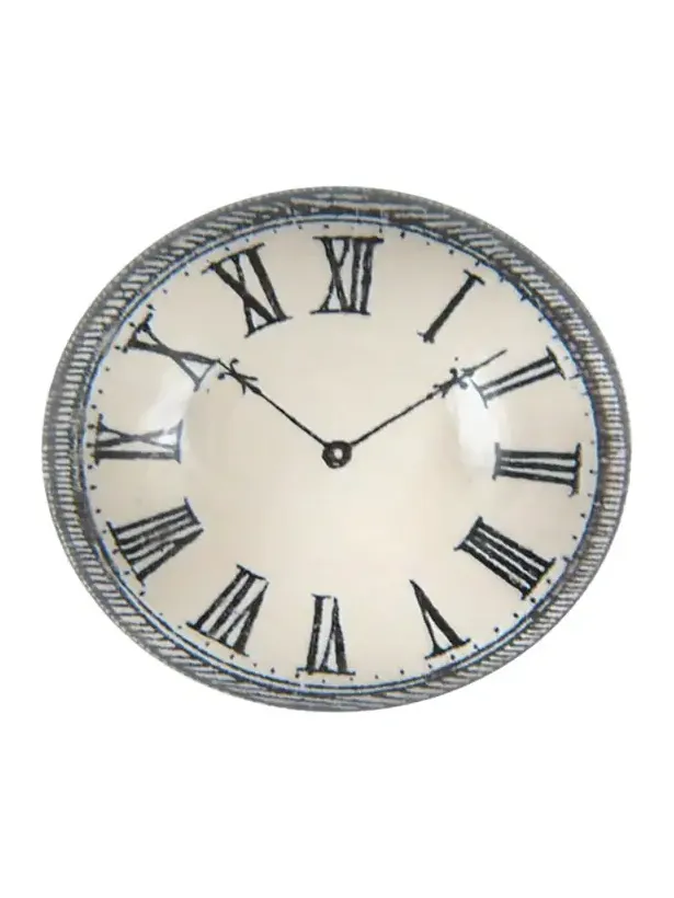 John Derian Black & White Clock Dome Paperweight