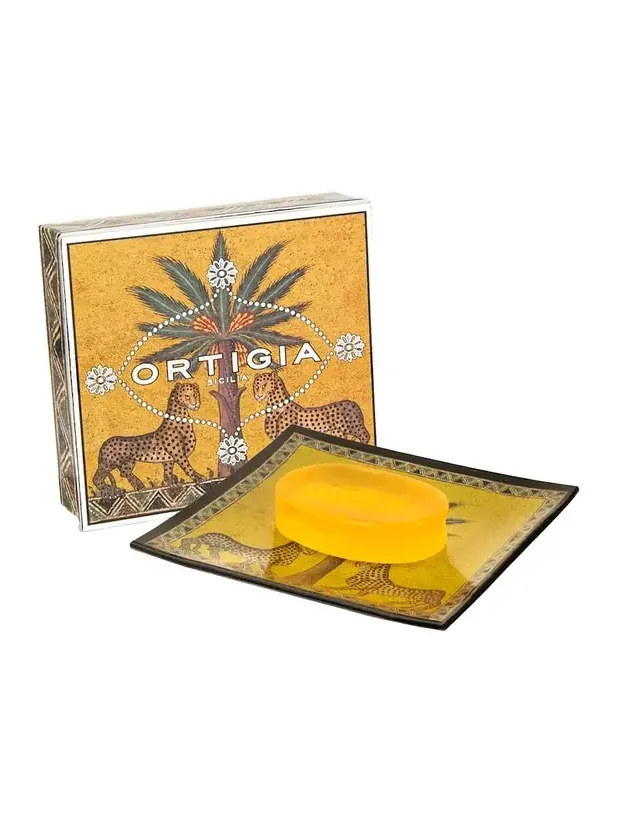 ORTIGIA Zagara Glass Plate & Soap Set