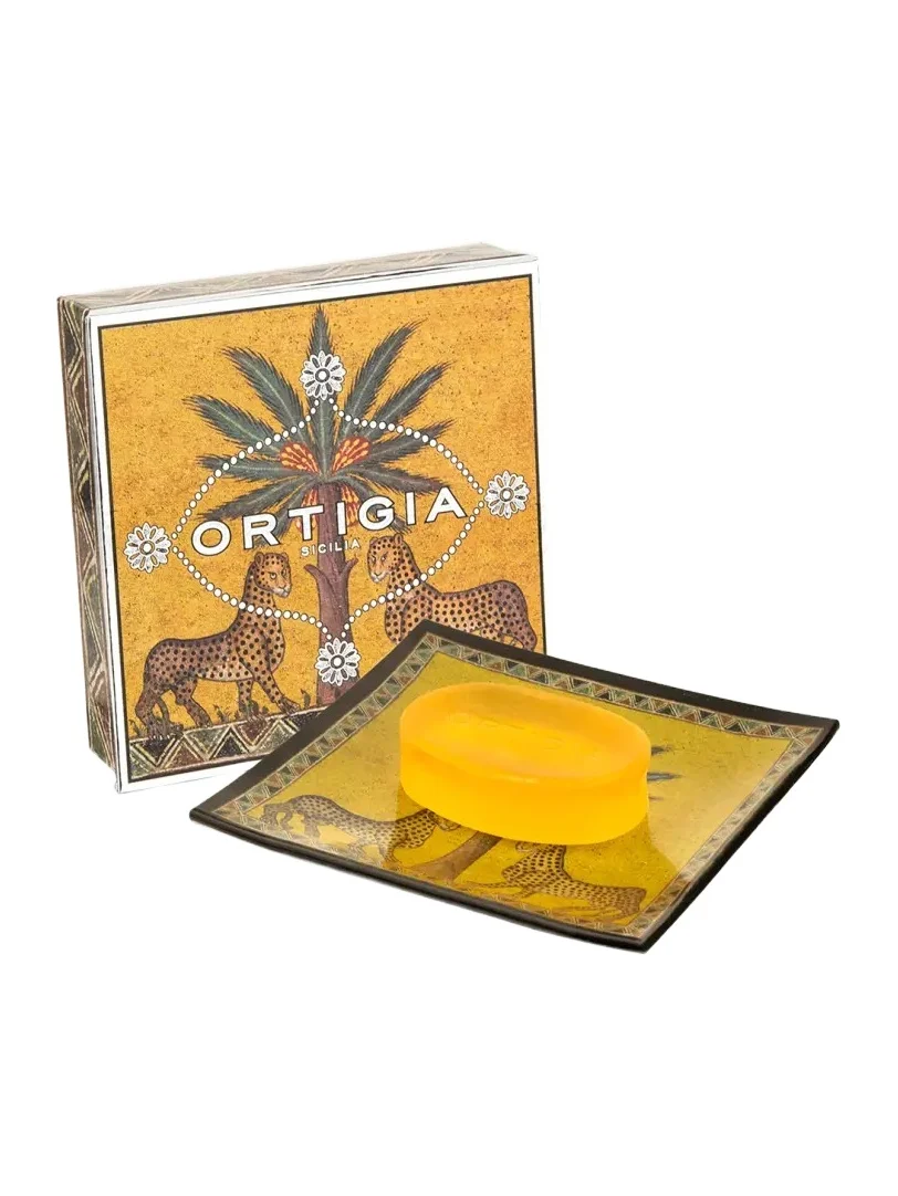 ORTIGIA Zagara Glass Plate & Soap Set