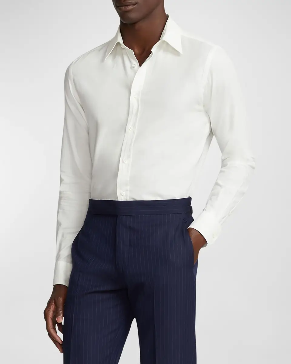 Ralph Lauren Purple Label Men's Poplin Shirt | Thumbnail 3