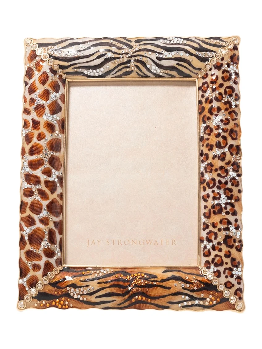 Jay Strongwater 5" x 7" Mixed Animal-Print Picture Frame