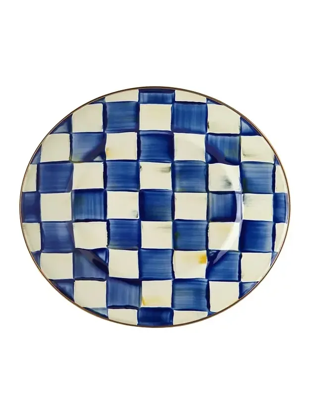 MacKenzie-Childs Royal Check Dinner Plate
