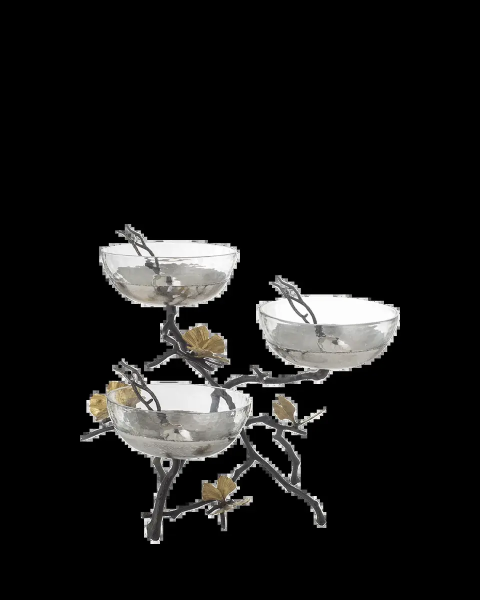 Michael Aram Butterfly Ginkgo Triple Bowl Set | Thumbnail 2 Michael Aram Butterfly Ginkgo Triple Bowl Set | Thumbnail 2