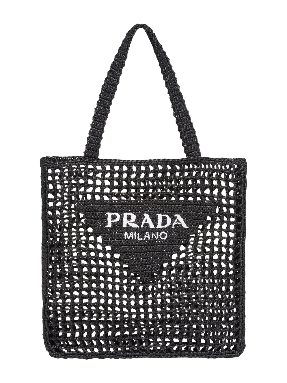 Bicolor Woven Logo Shopper Tote Bag Bicolor Woven Logo Shopper Tote Bag