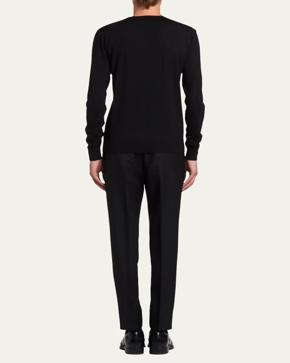 Prada Men's Worsted Wool Crewneck Sweater | Thumbnail 5