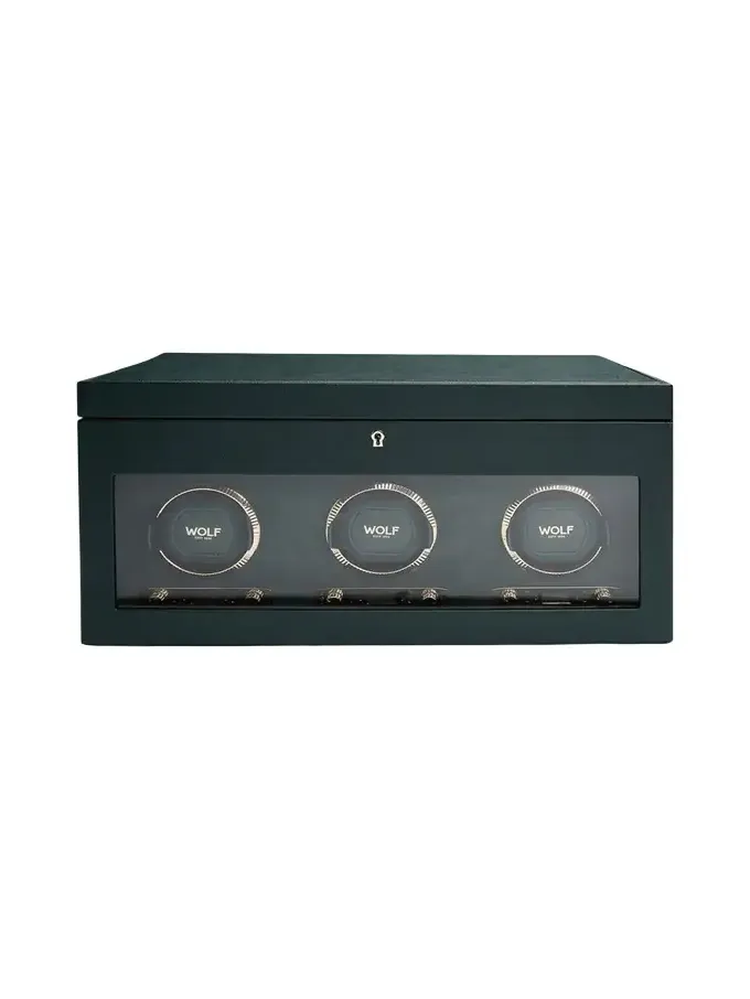 British Racing Triple Watch Winder with Storage