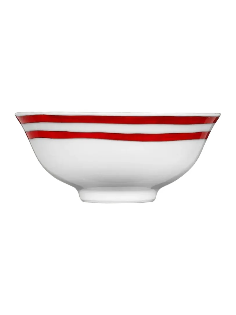 HERMÈS Balcon Red Soup Bowl