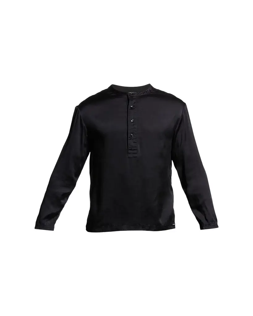 Tom Ford Men's Silk Henley Pajama Shirt