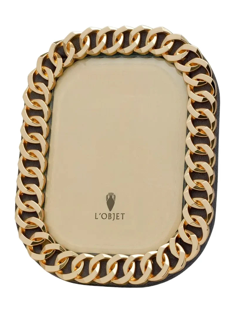 L'Objet Gold Cuban Link Frame, 4" x 6"