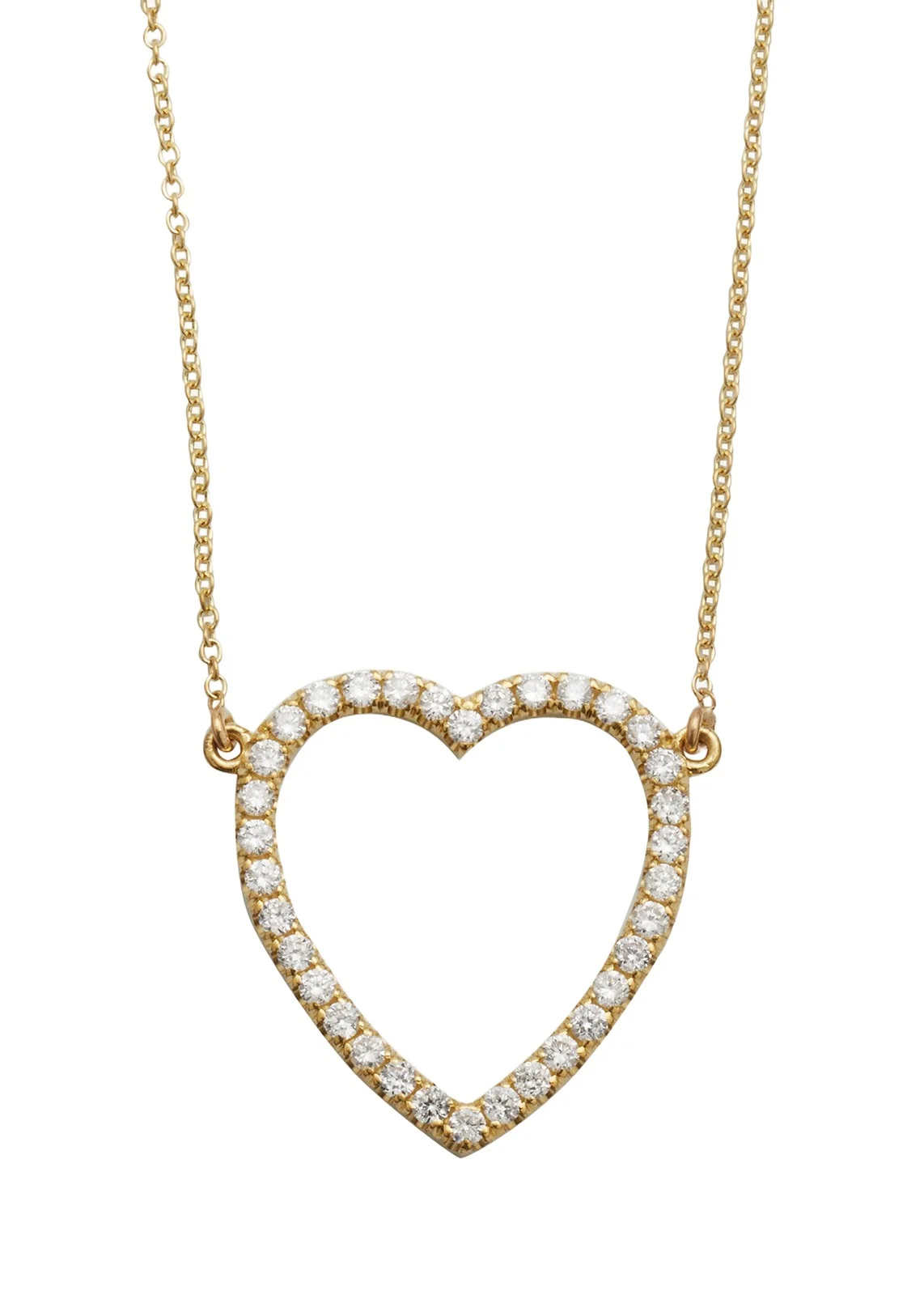 Jennifer Meyer Large Open Heart Necklace