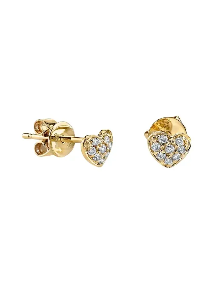 14k Diamond Heart Single Stud Earring 14k Diamond Heart Single Stud Earring