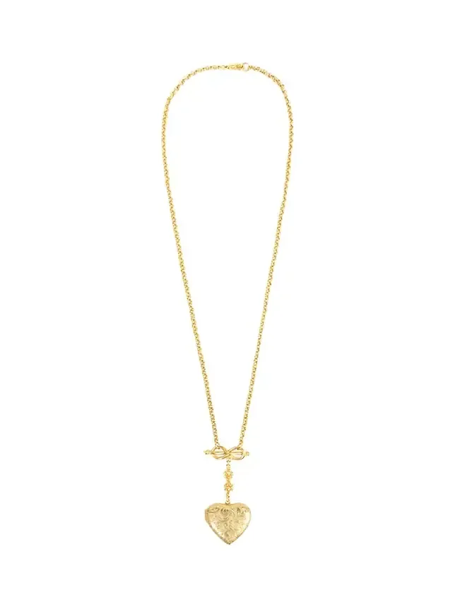 Chain and Heart Locket Necklace Chain and Heart Locket Necklace