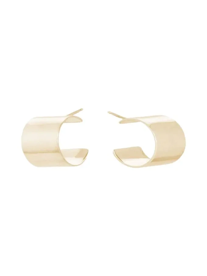 13mm 14K Gold Vanity Hoops