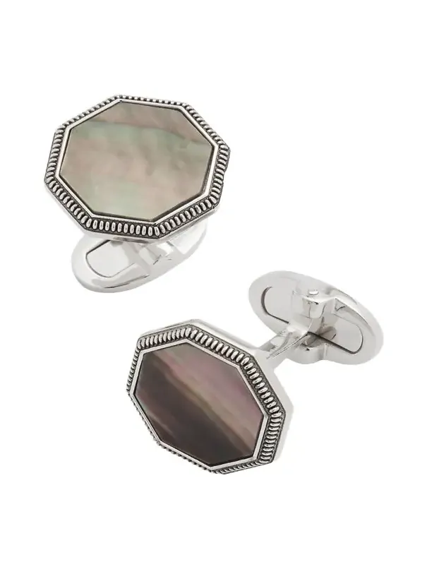 Jan Leslie Men's Octagon Mother-of-Pearl Cufflinks