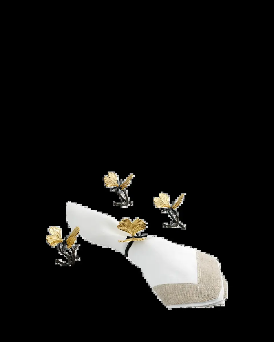Michael Aram Butterfly Ginkgo Napkin Rings, Set of 4 | Thumbnail 2