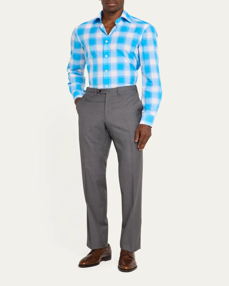 Kiton Men's 15 Micron Wool Trousers | Thumbnail 2