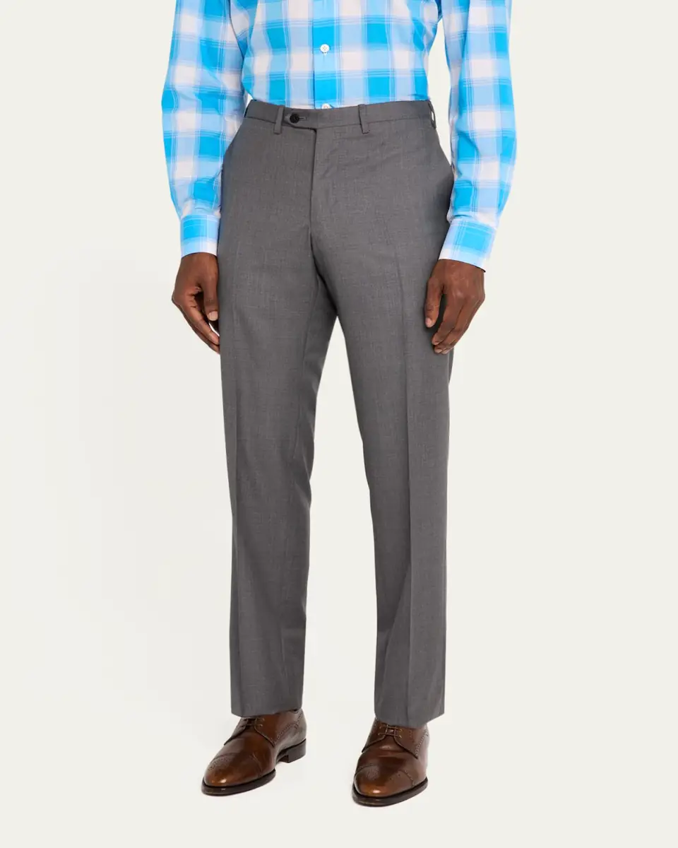 Kiton Men's 15 Micron Wool Trousers | Thumbnail 4