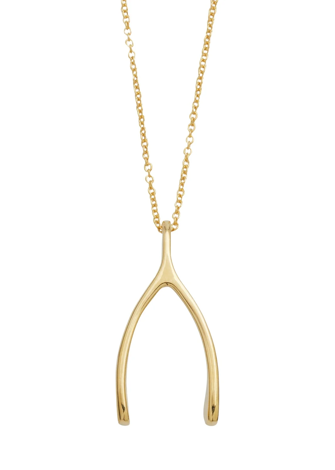 18k Wishbone Pendant Necklace 18k Wishbone Pendant Necklace