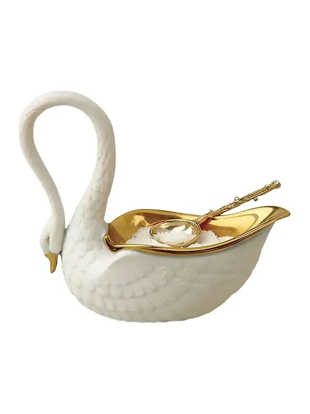 L'Objet White Swan Salt Cellar