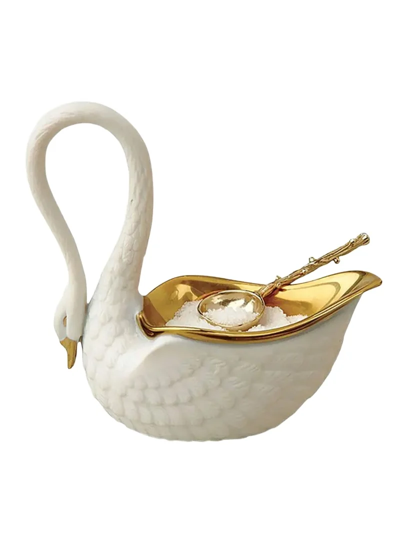 L'Objet White Swan Salt Cellar