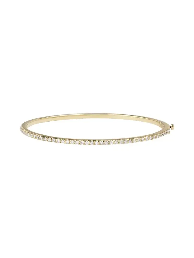 14K Yellow Gold Diamond Pave Bangle 14K Yellow Gold Diamond Pave Bangle