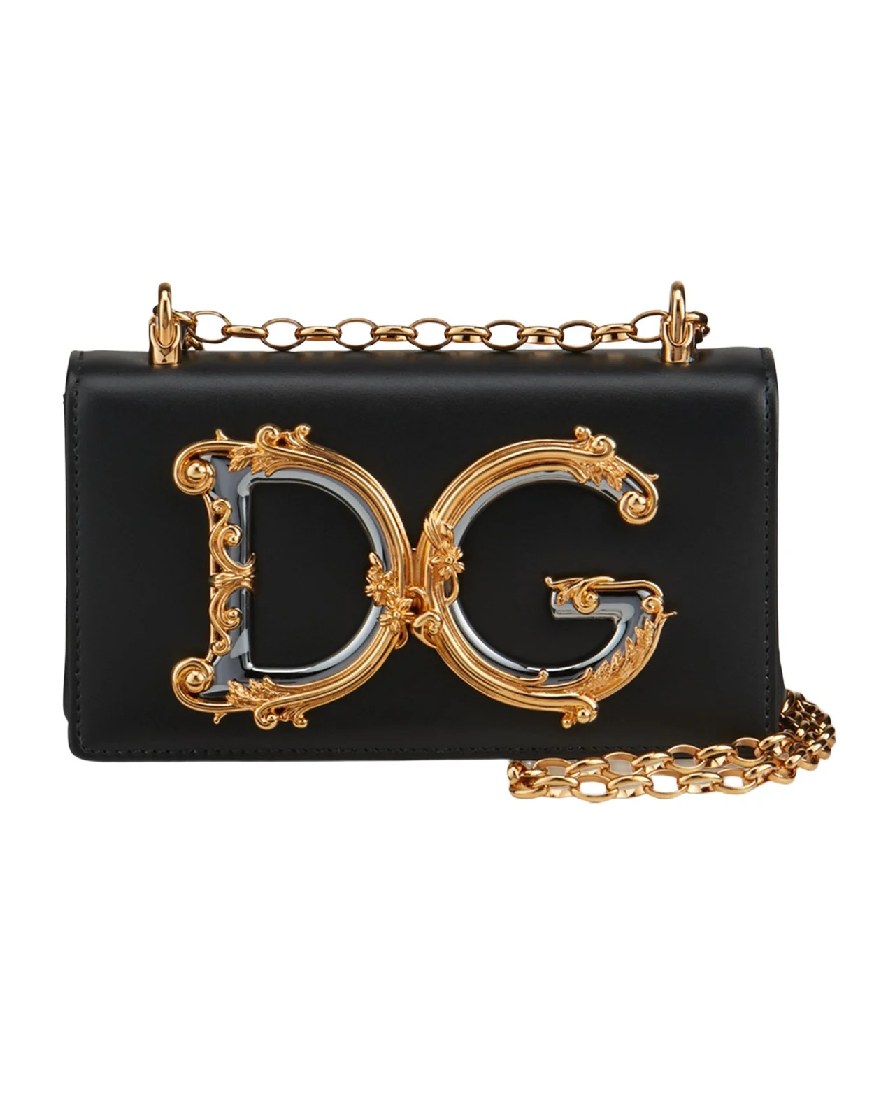 DG Girls Barocco Leather Shoulder Bag DG Girls Barocco Leather Shoulder Bag
